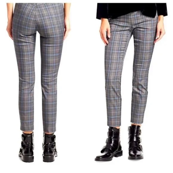 rag & bone Pants - Rag & bone Simone Blue/Grey Plaid/Check Work Pants, 02, EUC